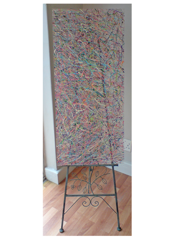SPAGHETTI JUNCTION + VINTAGE METAL EASEL (2013) 105cm x 47cm